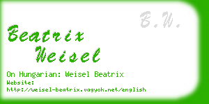 beatrix weisel business card